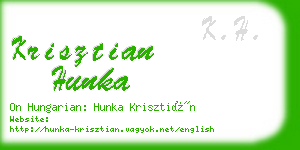 krisztian hunka business card